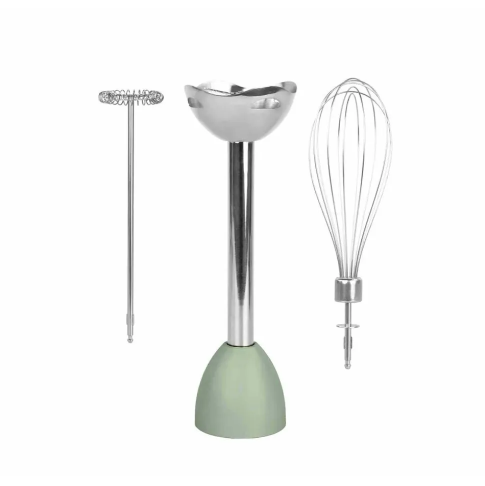 Blender ręczny 4 w 1 Huslog QuickBlend, 700 W, 4 końcówki, zielony