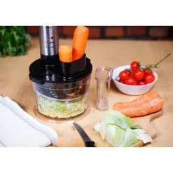Blender ręczny z rozdrabniaczem Eldom BL220, 1200 W, z akcesoriami, czarny