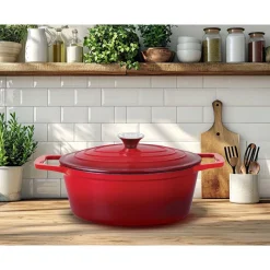 Brytfanna żeliwna MG Home Infinito, 3,9 l, czerwona