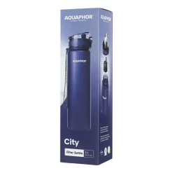 Butelka filtrująca do wody 1 l Aquaphor City, granatowa