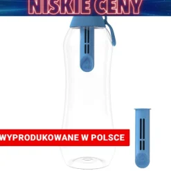 Butelka filtrująca 0,7 L SOFT, niebieska, 2 filtry