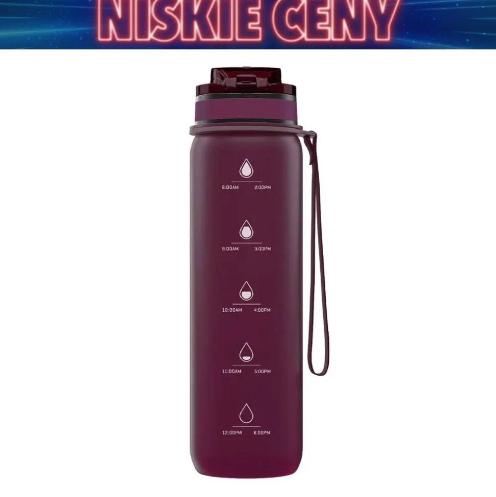 Butelka filtrująca 1 l Wessper B4 Tritan Actitex™, burgundowa