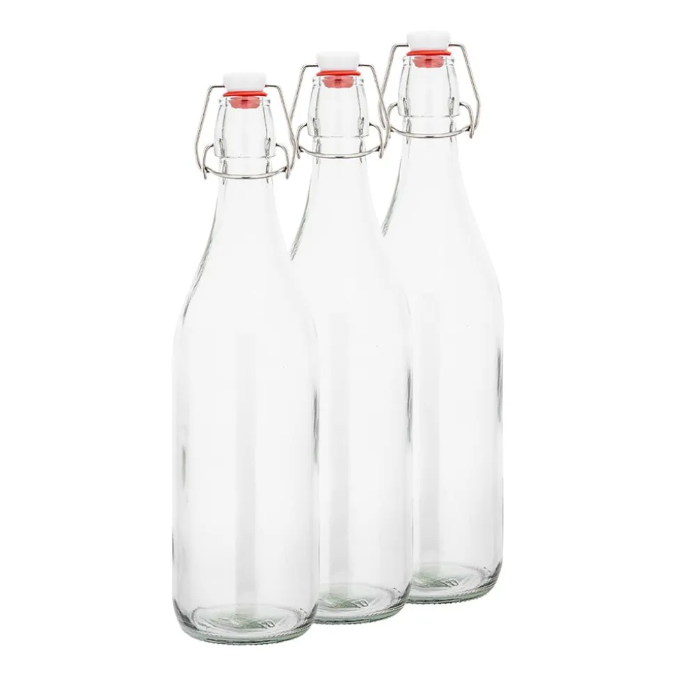 Butelka szklana z klipsem Altom Design, 1 l, 3 szt.