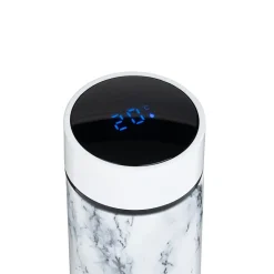 Butelka Termiczna LED NOVEEN TB2319 Marble 450 ml, biała