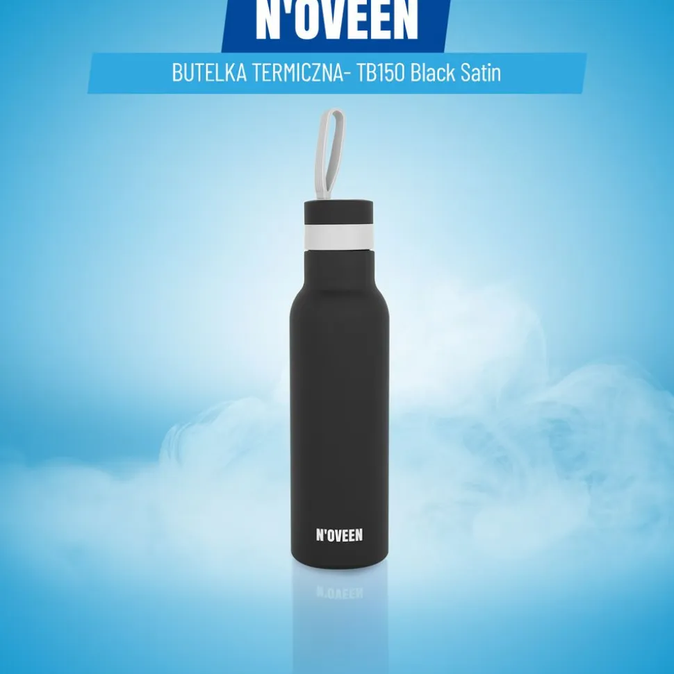 Butelka Termiczna Noveen TB150 Black Satin, 500 ml, czarna
