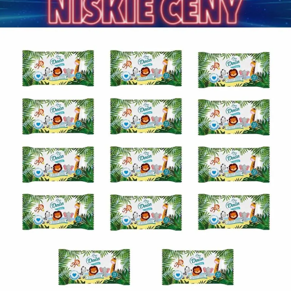 Chusteczki nawilżane dla dzieci Dada Everyday, 14 x 72 sztuki