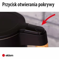 Czajnik elektryczny Eldom C550, z wyświetlaczem, 1850-2200 W, czarny