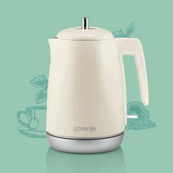 Czajnik elektryczny Gorenje Retro K15RL, 1,7 l, 2200 W, kremowy