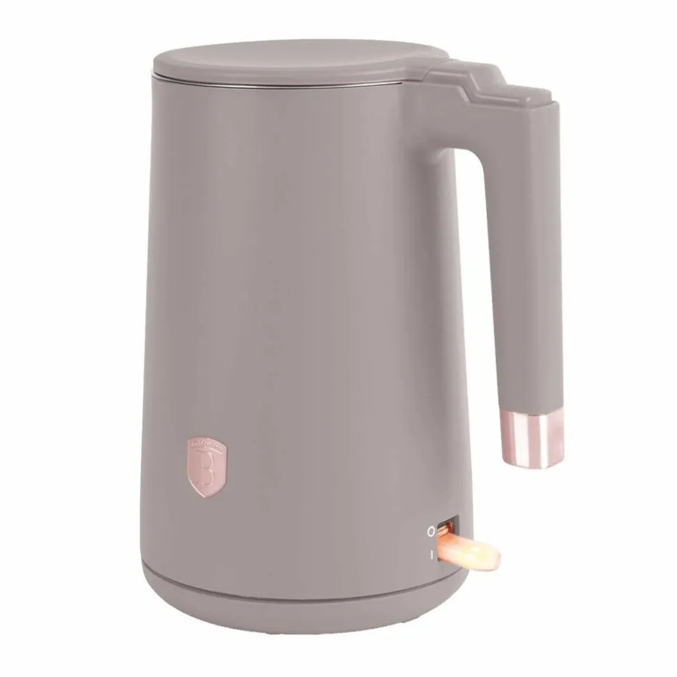 Czajnik elektryczny stalowy BerlingerHaus BH/9576, 1,7 l, 1800 W, taupe