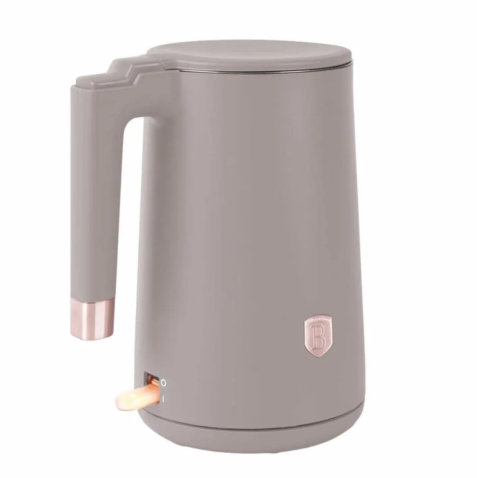 Czajnik elektryczny stalowy BerlingerHaus BH/9576, 1,7 l, 1800 W, taupe