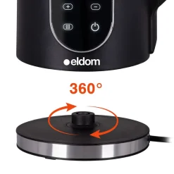 Czajnik elektryczny szklany Eldom C560, 1,7 l, 2200 W, z regulacją temperatury