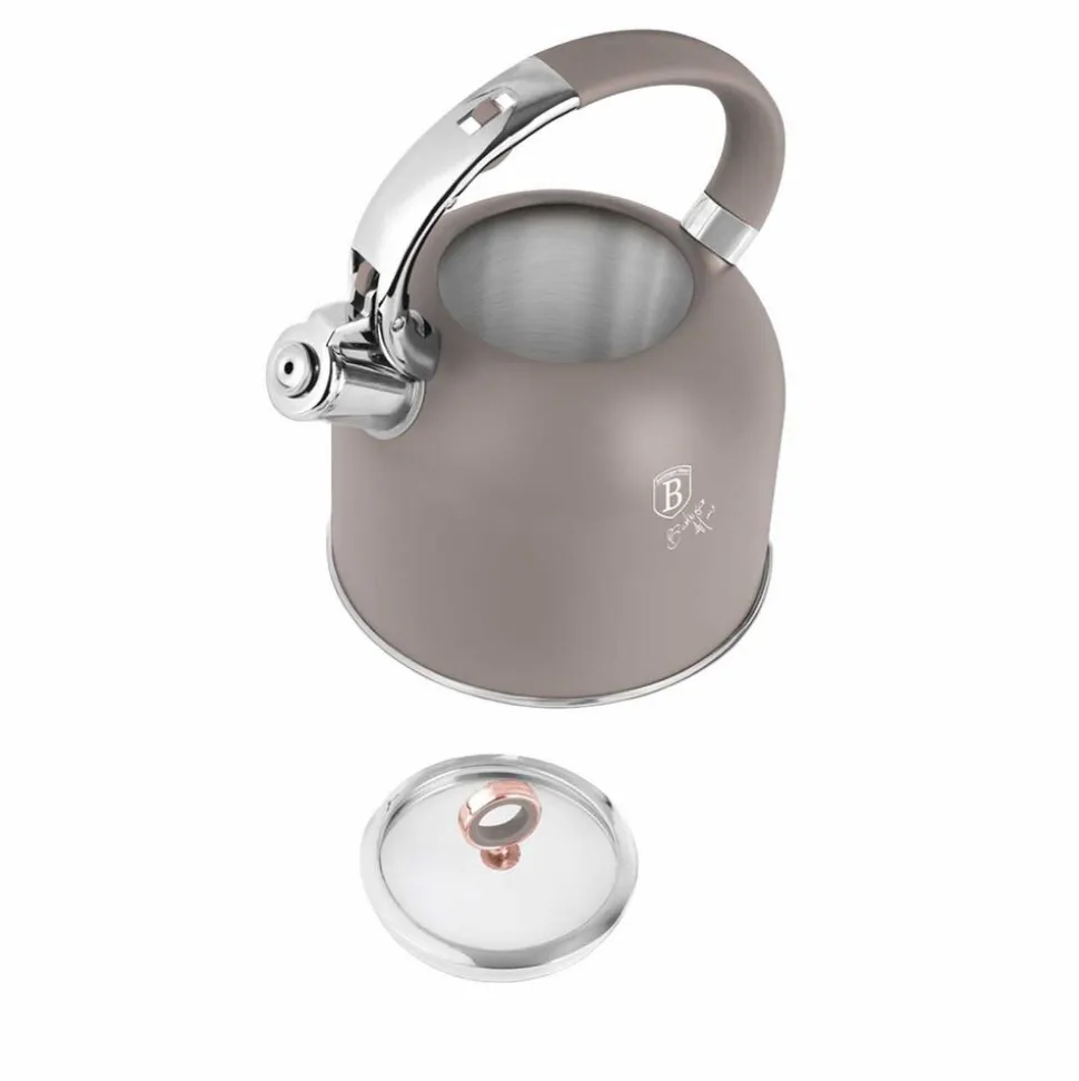 Czajnik ze szklaną pokrywą BerlingerHaus BH/8914, 3 l, taupe