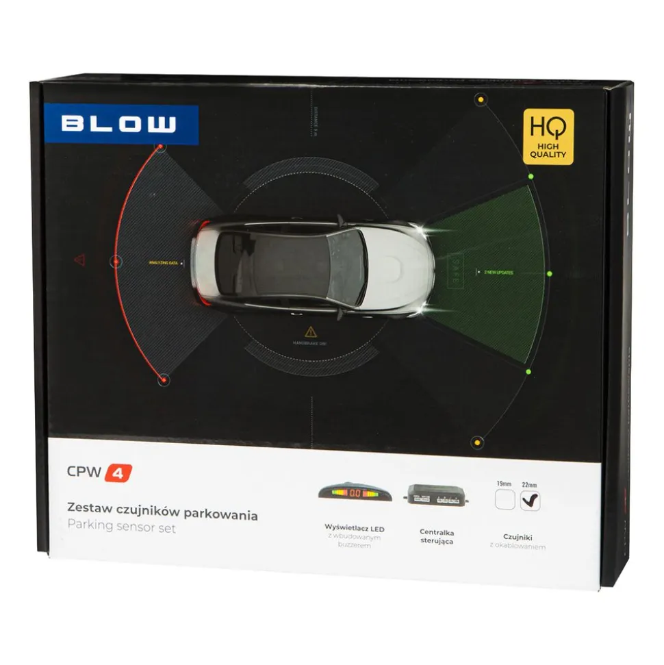 Czujnik parkowania Blow CPW4, 22 mm, czarny
