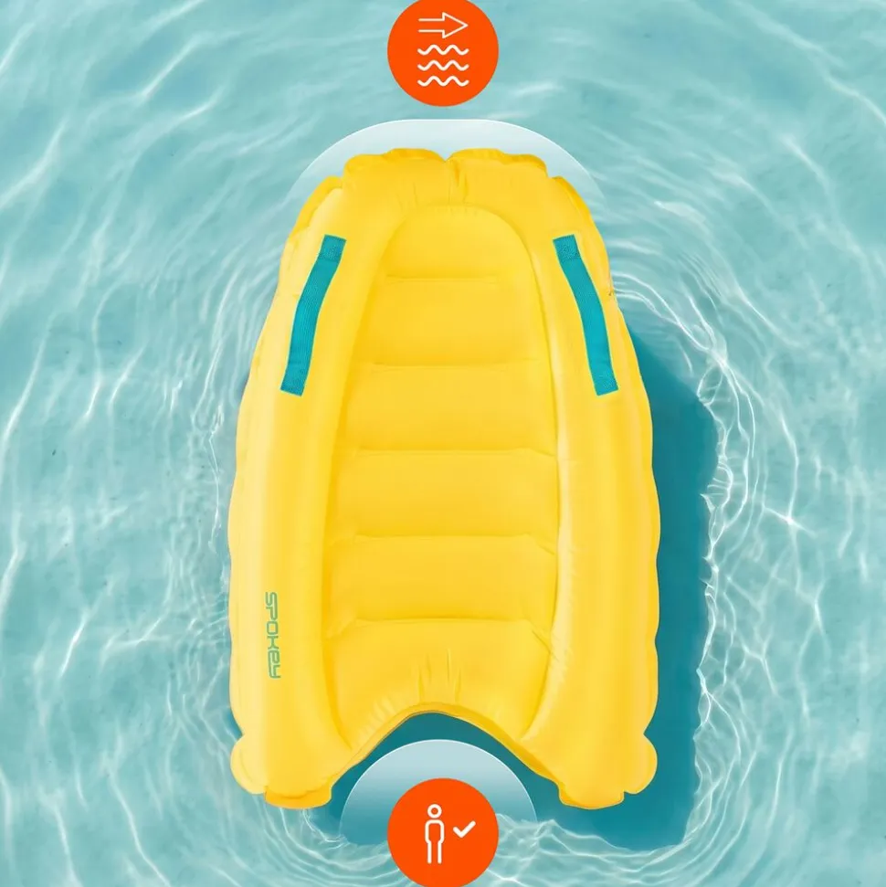 Deska bodyboard Spokey, 15-25 kg, dmuchana, żółta