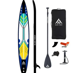 Deska SUP Black Forest, 420 x 71 x 15 cm, z akcesoriami, wielokolorowa