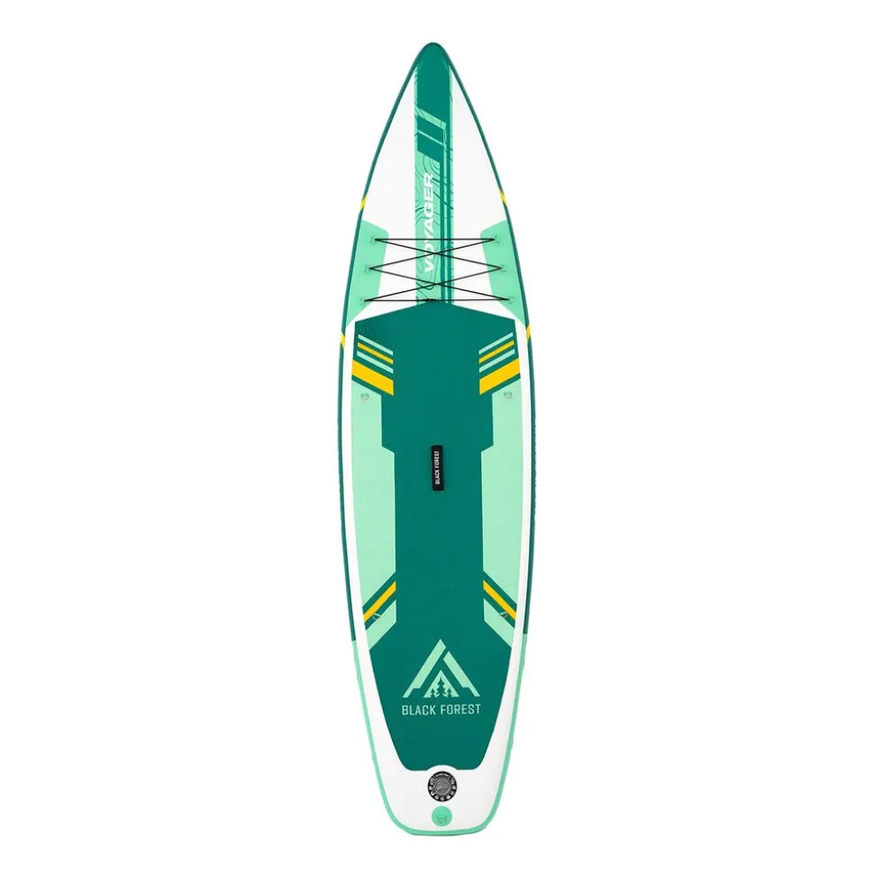 Deska SUP-2016 Black Forest, 320 x 81 x 15 cm z akcesoriami, biało-zielona