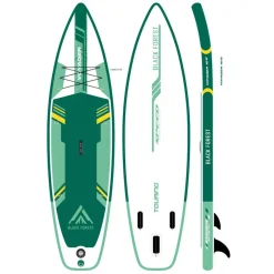Deska SUP-2016 Black Forest, 320 x 81 x 15 cm z akcesoriami, biało-zielona