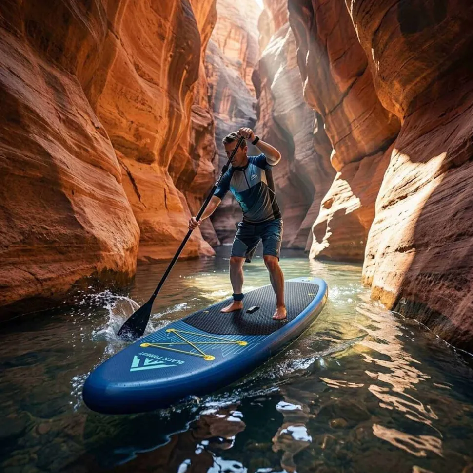 Deska SUP Black Forest, 350 x 81 x 15 cm, z akcesoriami, granatowa