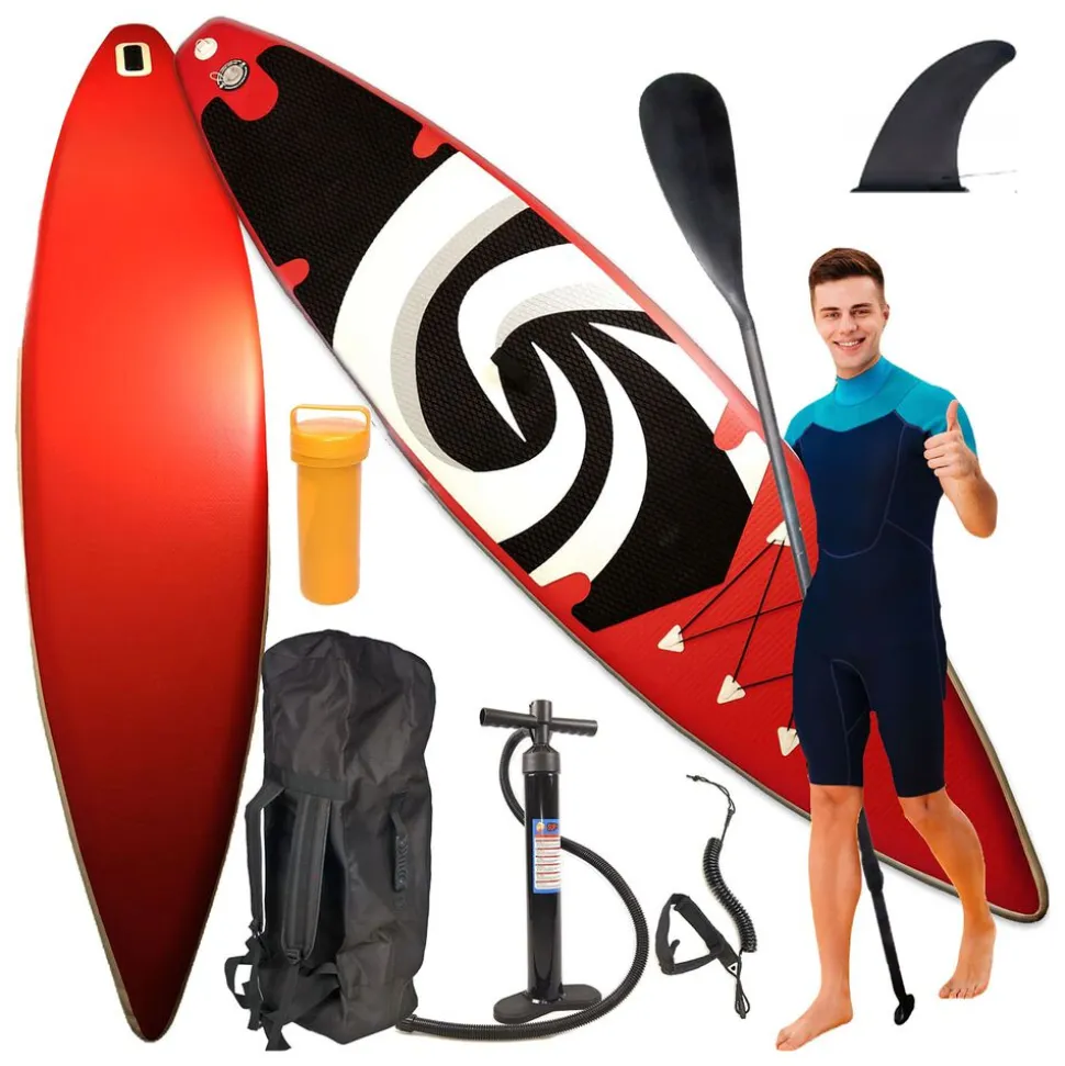 Deska SUP Black Forest, 380 x 79 x 15 cm, z akcesoriami, czerwona