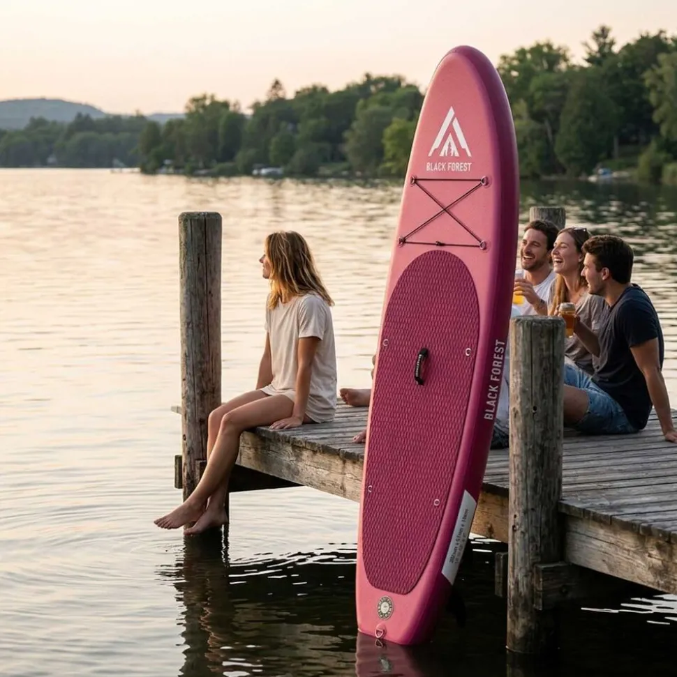 Deska SUP Black Forest, 320 x 78 x 15 cm, z akcesoriami, różowa