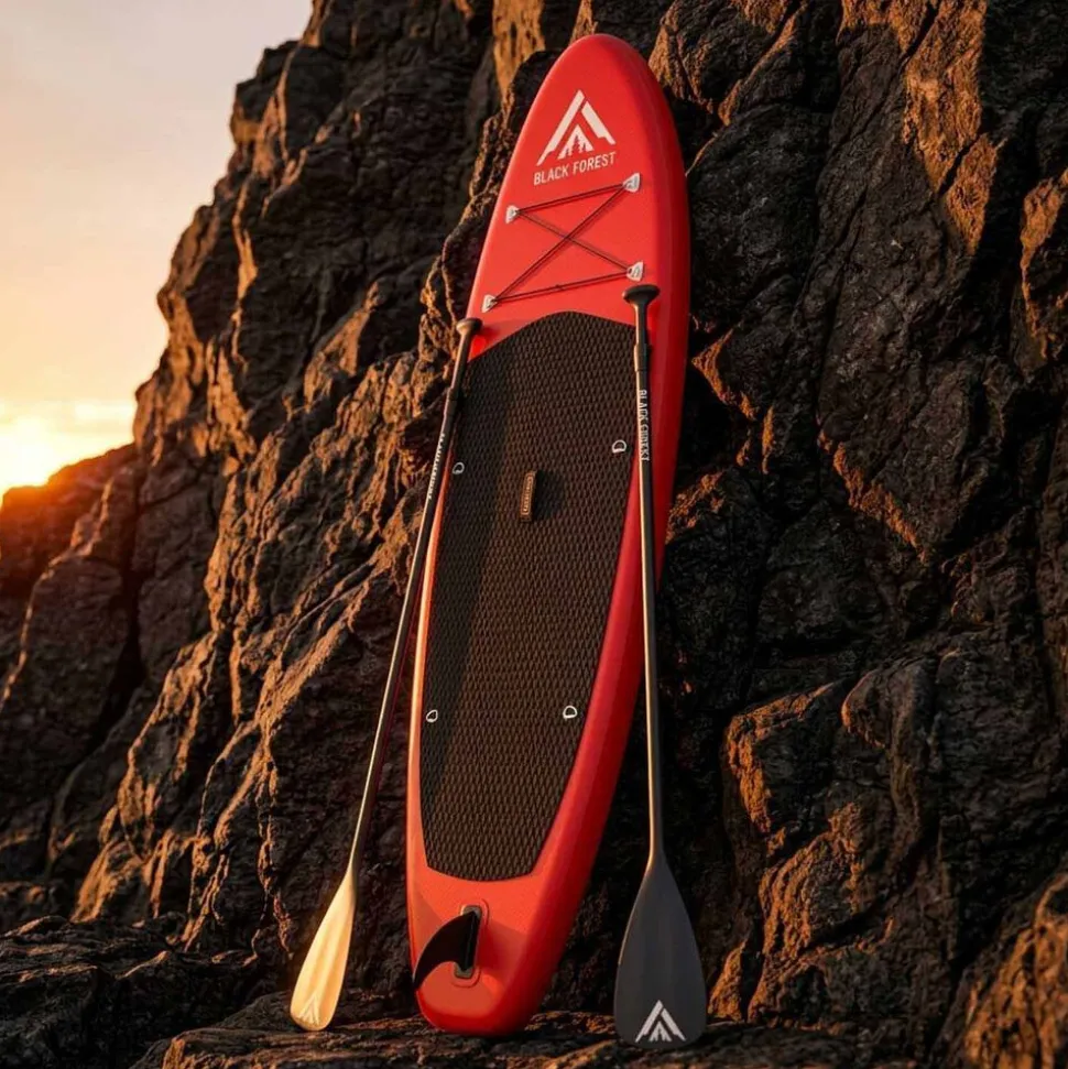 Deska SUP Black Forest, 320 x 78 x 15 cm, z akcesoriami, czerwona