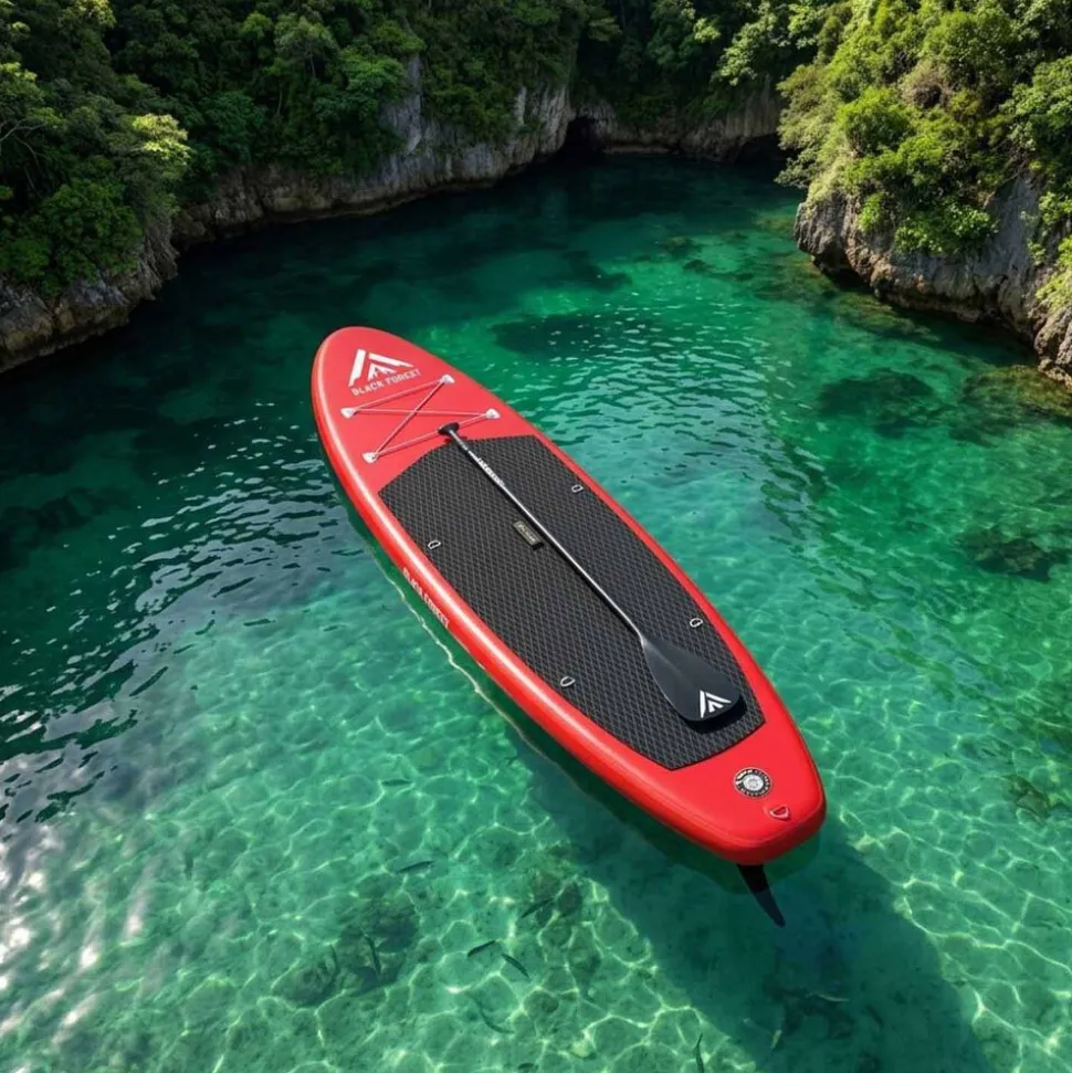 Deska SUP Black Forest, 320 x 78 x 15 cm, z akcesoriami, czerwona