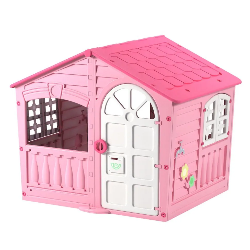 Domek ogrodowy dla dzieci Palplay Candyfloss, 140 x 111 x 115 cm, różowo-biały