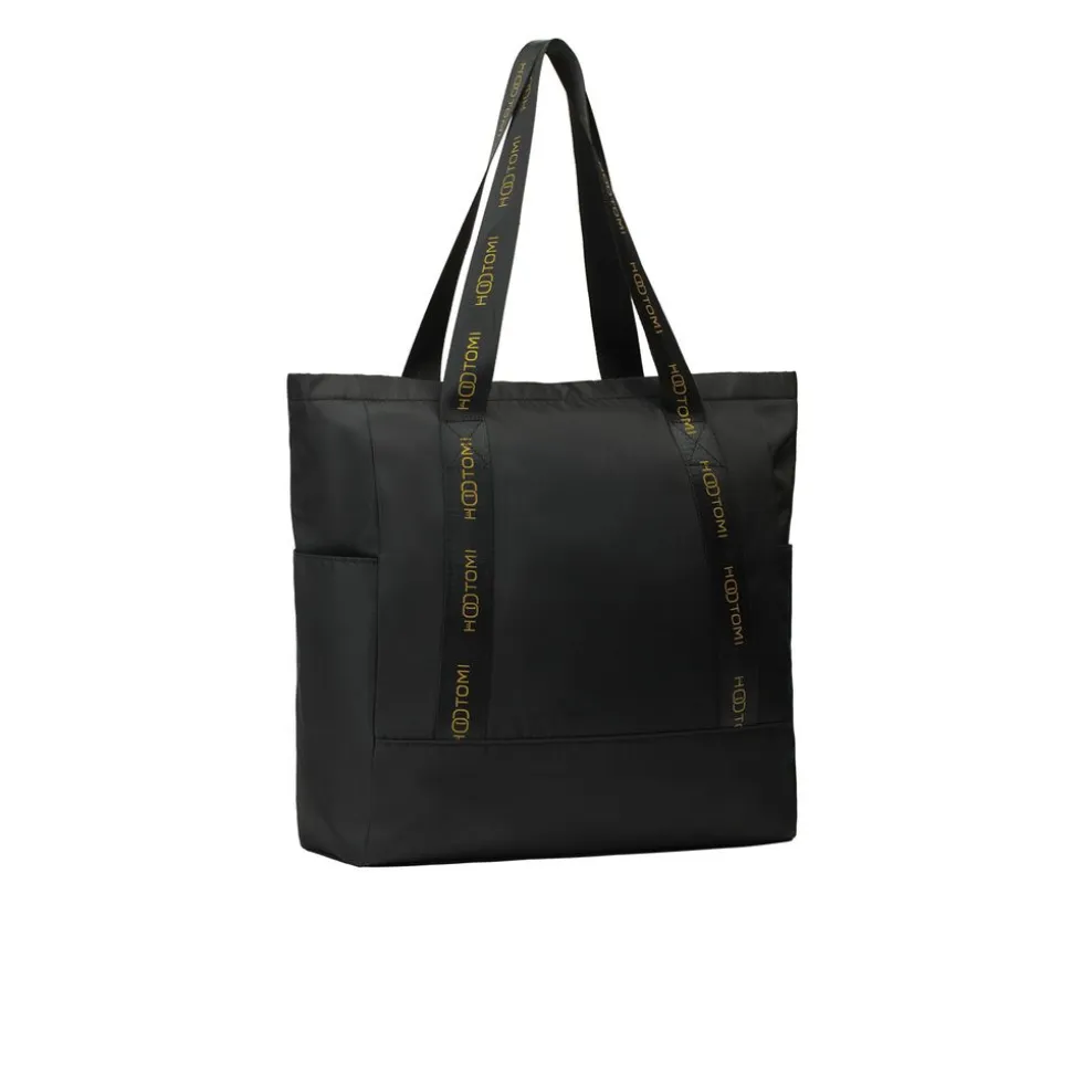 Duża torba materiałowa shopper, czarna