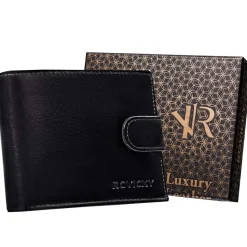 Duży portfel męski RFID ROVICKY, 9,5 x 12,5 x 3 cm, na zatrzask