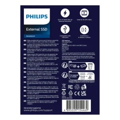 Dysk zewnętrzny SSD Philips Ultra Speed Space Grey 250 GB FM25SS031P/00, szary