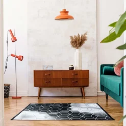 Dywan Multi-Decor Bamboo, 80 x 150 cm, szara geometria