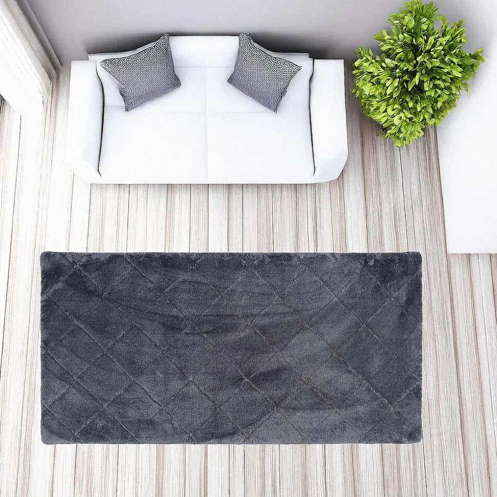 Dywan Multi-Decor Cubic, 120 x 170 cm, kwadraty, ciemnoszary