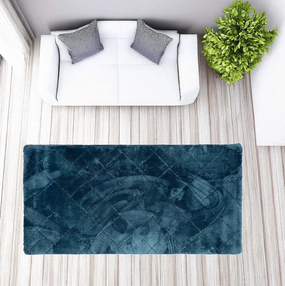 Dywan Multi-Decor Cubic, 120 x 170 cm, kwadraty, turkusowy