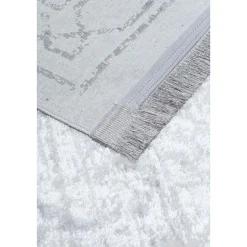 Dywan Multi-Decor Eclipse, 60 x 100 cm, ornament, szary z frędzlami