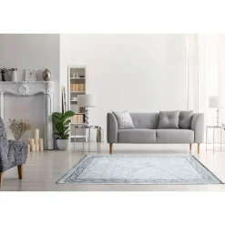 Dywan Multi-Decor Eclipse, 120 x 170 cm, ornament, szary z frędzlami