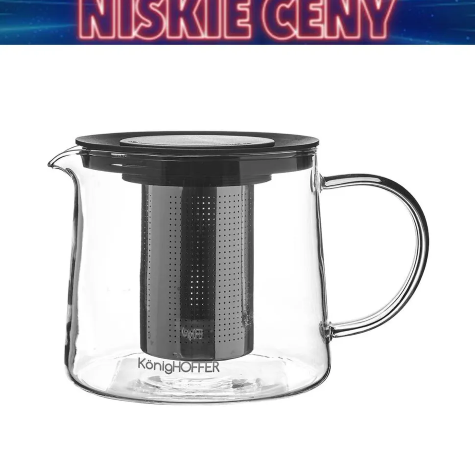 Dzbanek do herbaty z zaparzaczem Konighoffer Andrea, 1,5 l, czarny