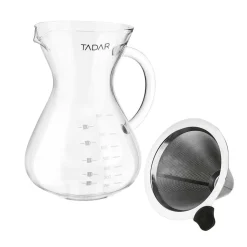 Dzbanek do kawy z zaparzaczem Tadar, 800 ml, szklany
