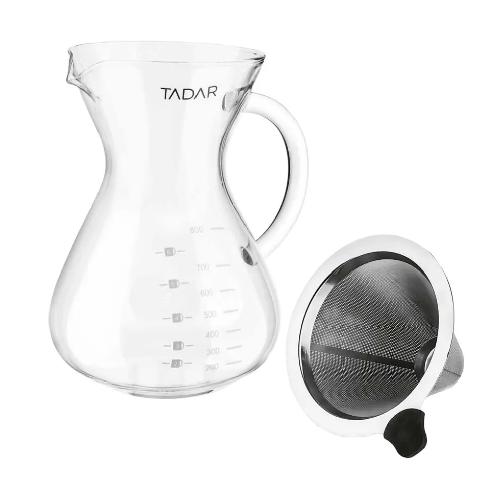 Dzbanek do kawy z zaparzaczem Tadar, 800 ml, szklany