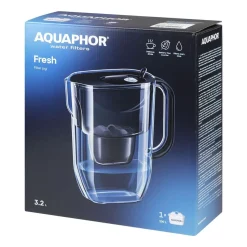 Dzbanek filtrujący Aquaphor Fresh, 3,2 l, z wkładem Maxfor+, czarny
