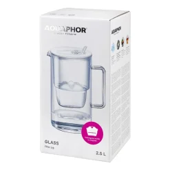 Dzbanek filtrujący szklany Aquaphor Glass, 2,5 l,  z wkładem Maxfor+ Mg, biały