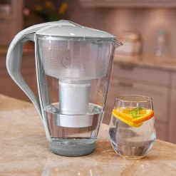 Dzbanek filtrujący szklany Dafi Crystal, 2 l, szary, Classic LED