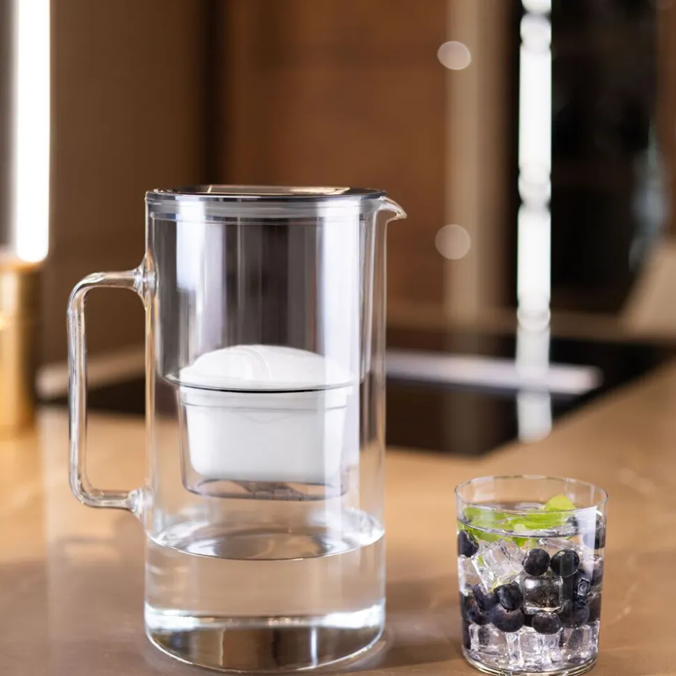 Dzbanek filtrujący szklany Wessper D2 Borosilicate, 3 l, czarny