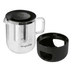 Dzbanek z zaparzaczem Konighoffer Bonito, 1 l, z ceramicznym podgrzewaczem