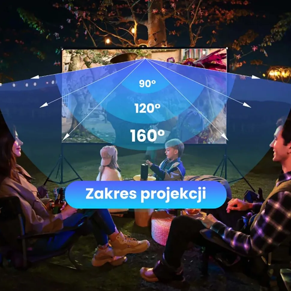 Ekran projekcyjny przenośny Extralink, 84”, 186 x 105 cm, ze stojakiem