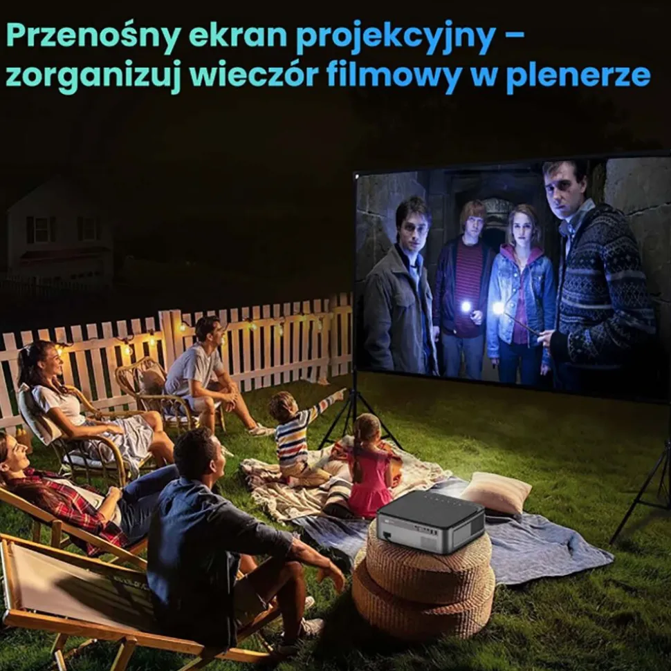 Ekran projekcyjny przenośny Extralink, 84”, 186 x 105 cm, ze stojakiem