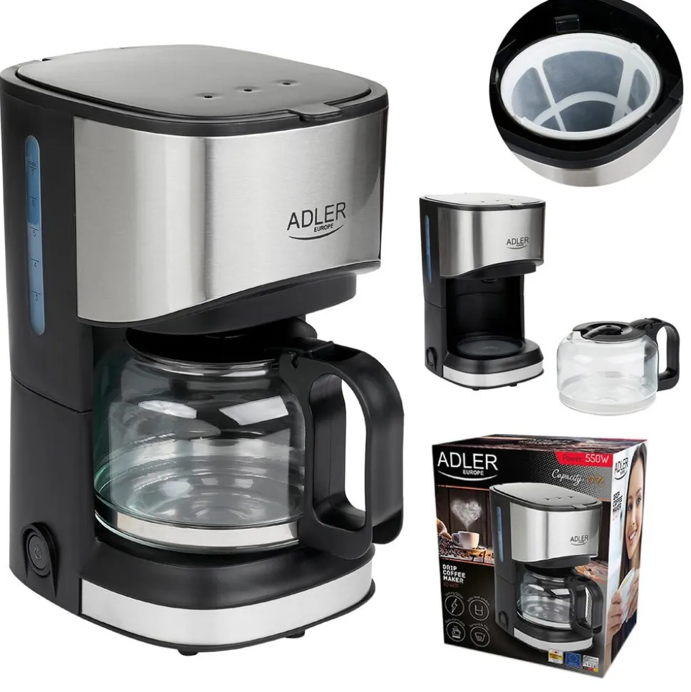 Ekspres przelewowy Adler AD 4407, 550 W, 0,7 l