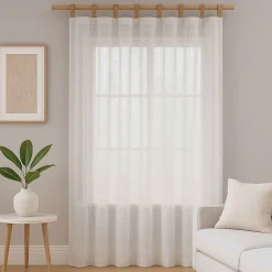 Firana na szelkach 140 x 250 cm Restilo Drimar, beżowa