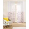 Firany na taśmie 137 x 250 cm Smukee Home, 2 szt., z nadrukiem, kwiaty