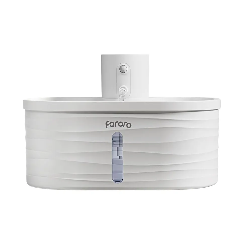 Fontanna dla zwierząt Faroro WF01, bezprzewodowa, 5000 mAh, biała