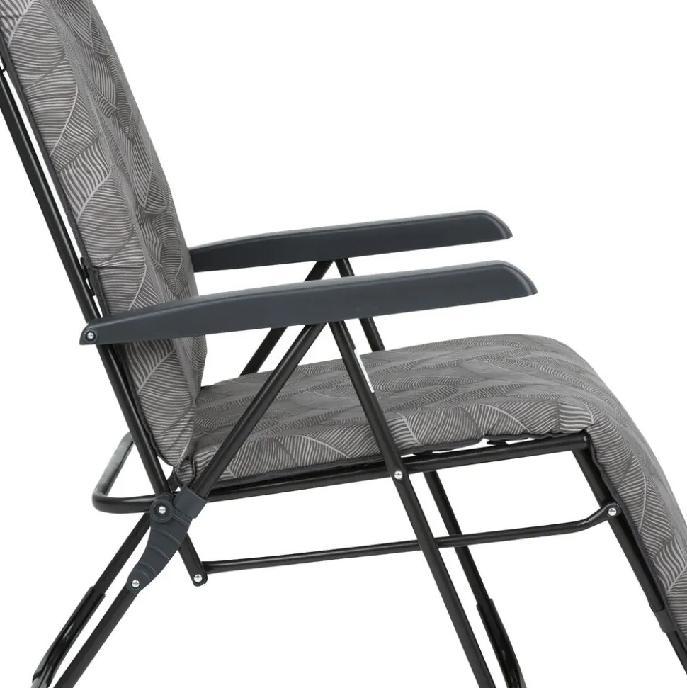 Fotel ogrodowy z podnóżkiem Gardenic Toskania Plus G060-06IB, szary